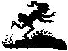 person running from death